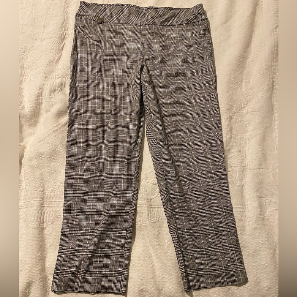 EUC - Ingredients | black & grey plaid slacks | cropped | 16W